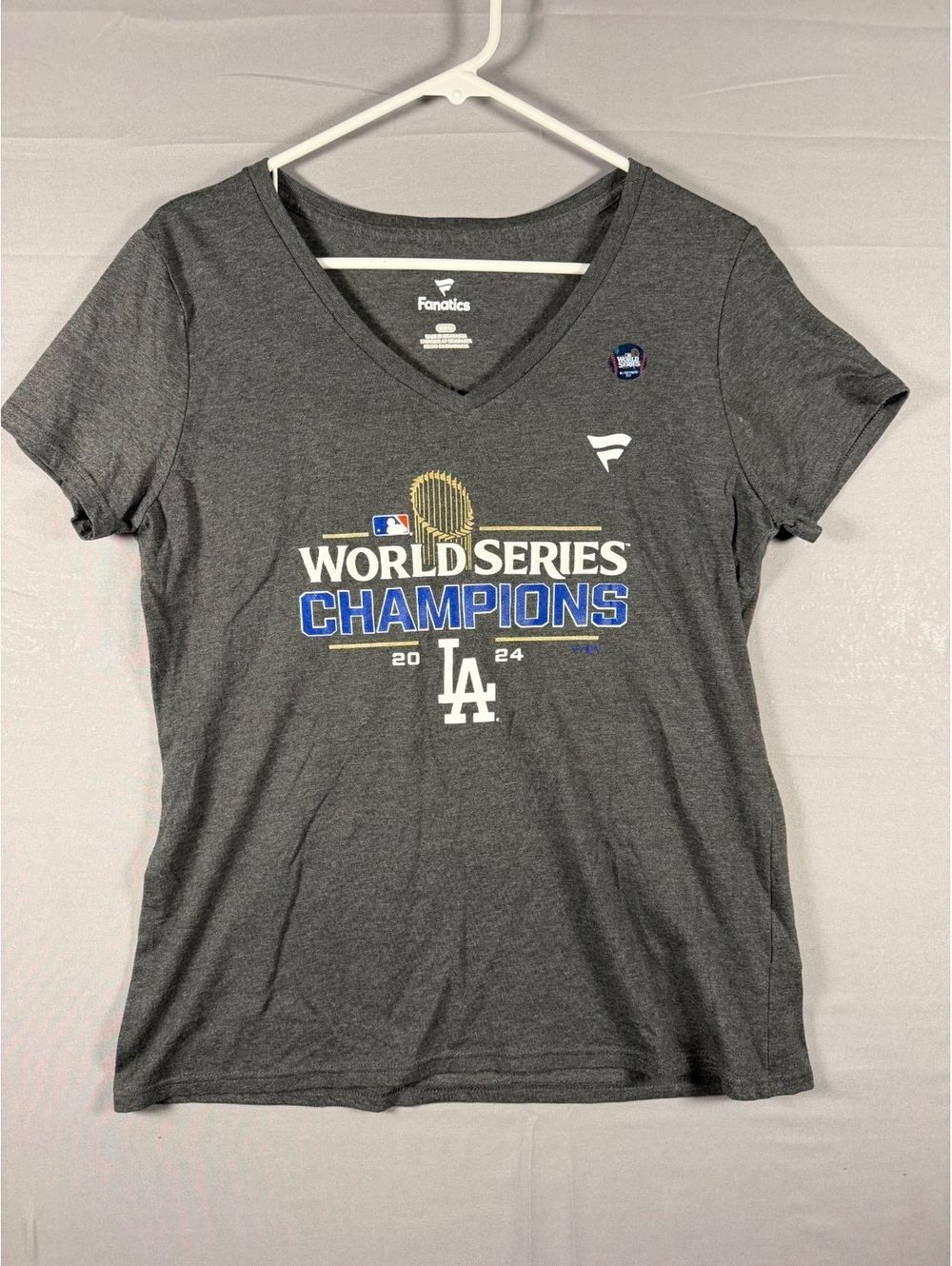 Fanatics MLB 2024 World Series Champions Los Angeles Dodgers Women's V-Neck